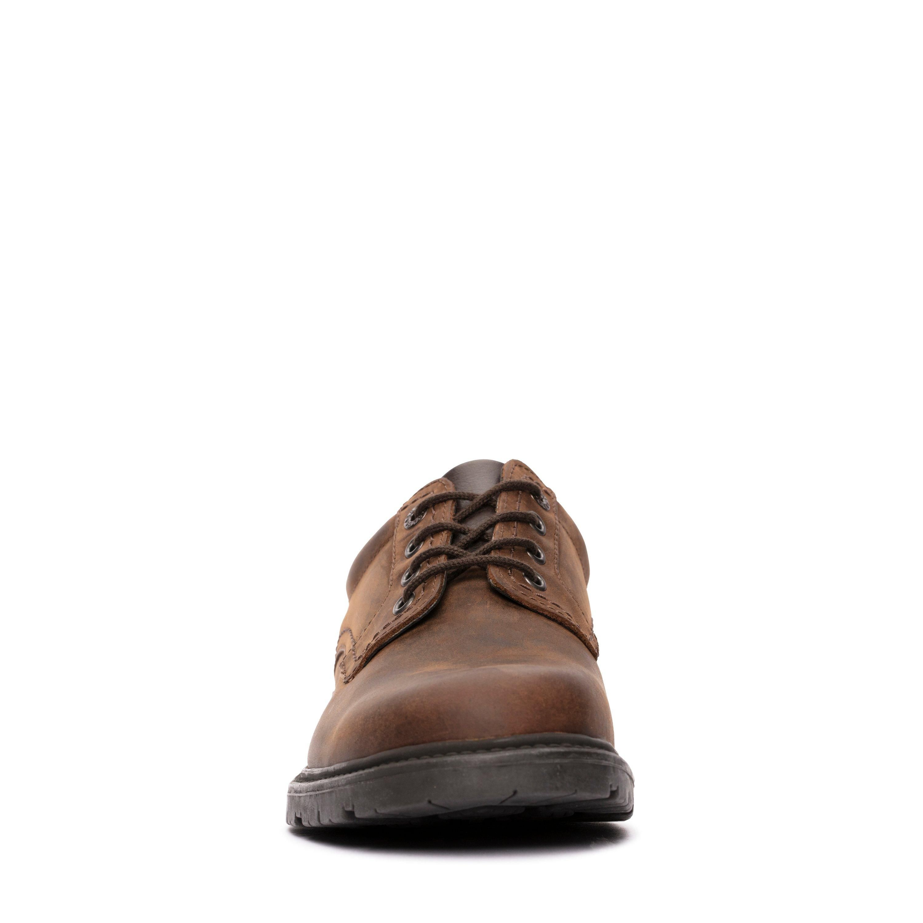 Clarks Lane Stride Brown Leather Derby Shoe