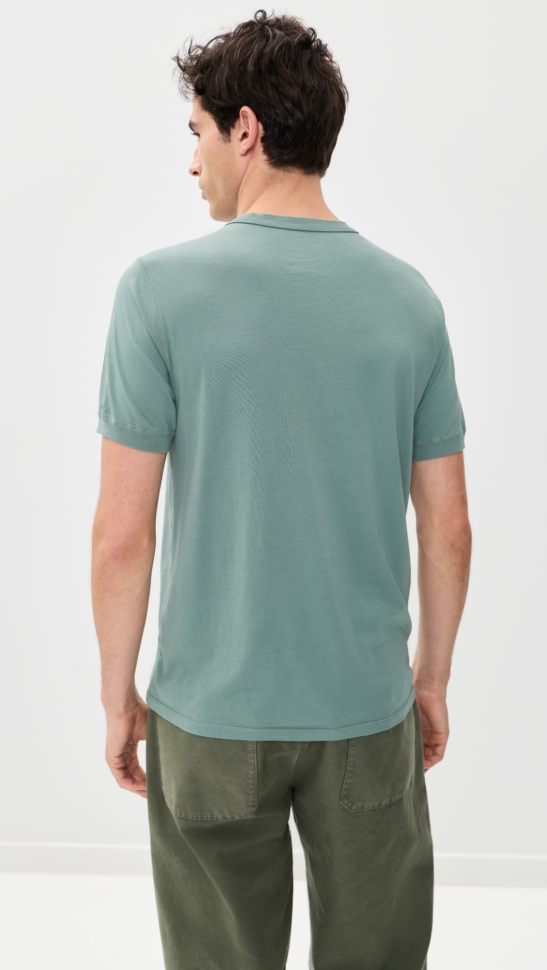 Short Sleeves Supima Henley Tee Aspen