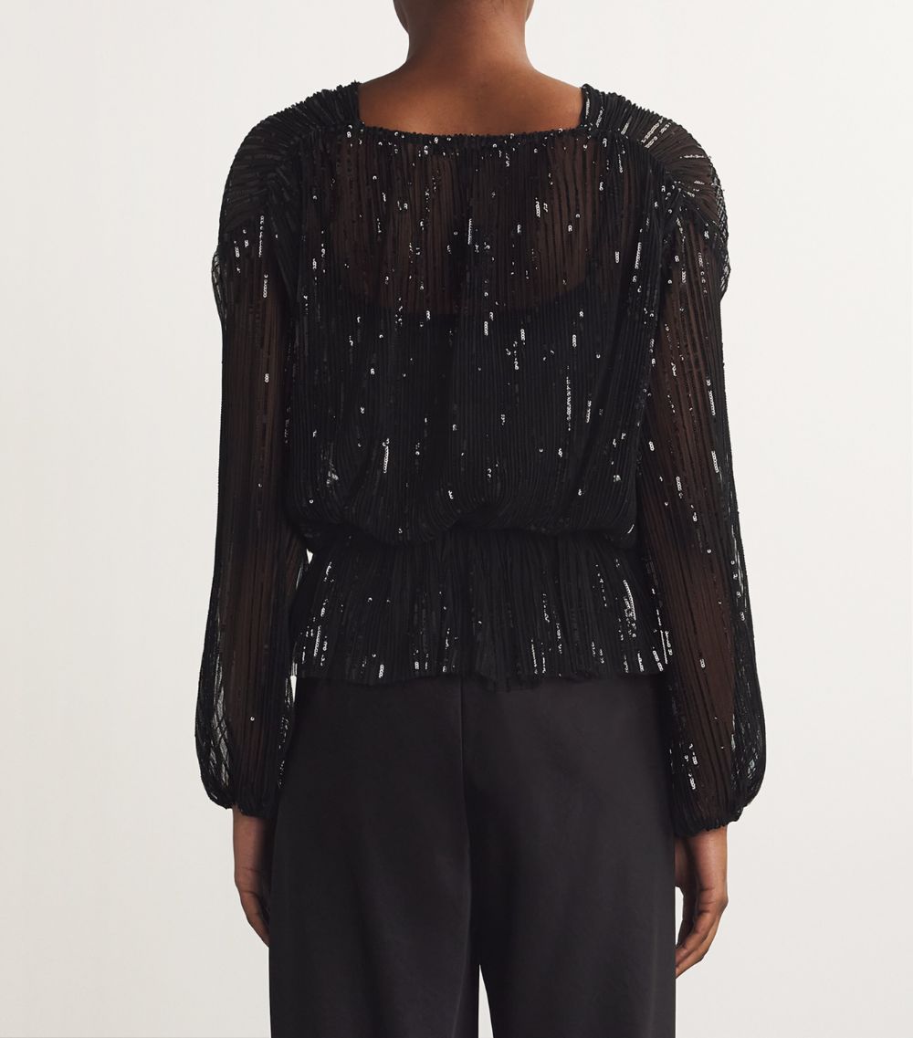 Embellished V-Neck Blouse