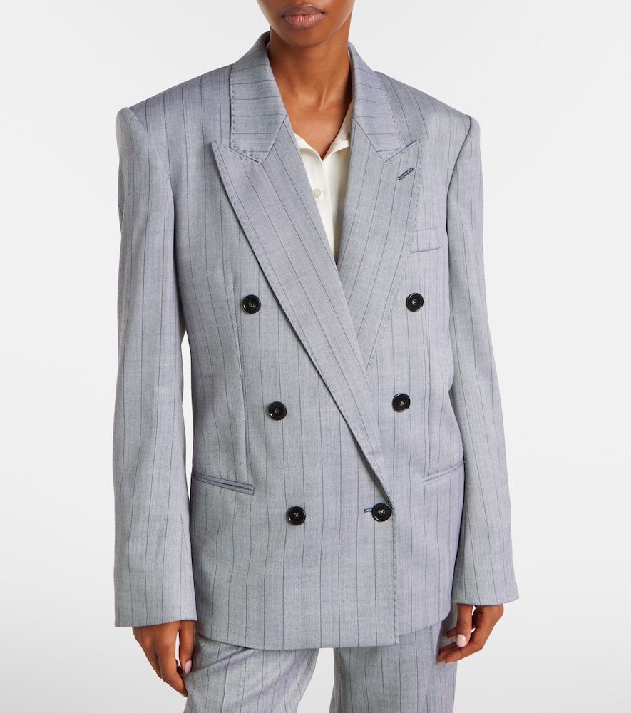 Double-breasted wool blazer