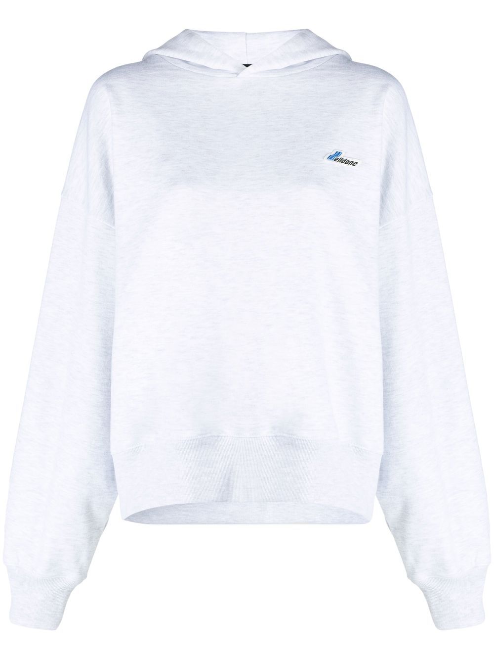 Logo-embroidered oversized hoodie - Grey