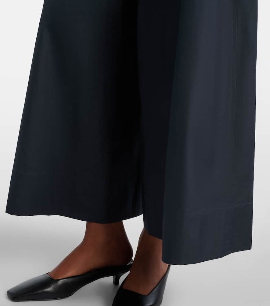 Gufo cotton poplin wide-leg pants
