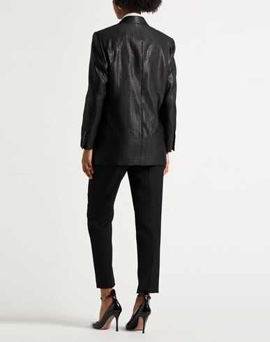 Woman Blazer Black Size 2 Wool, Polyester, Nylon