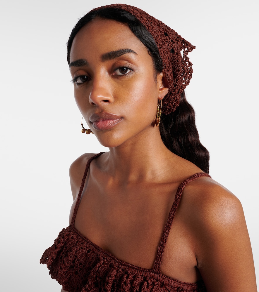 Crochet cotton scarf