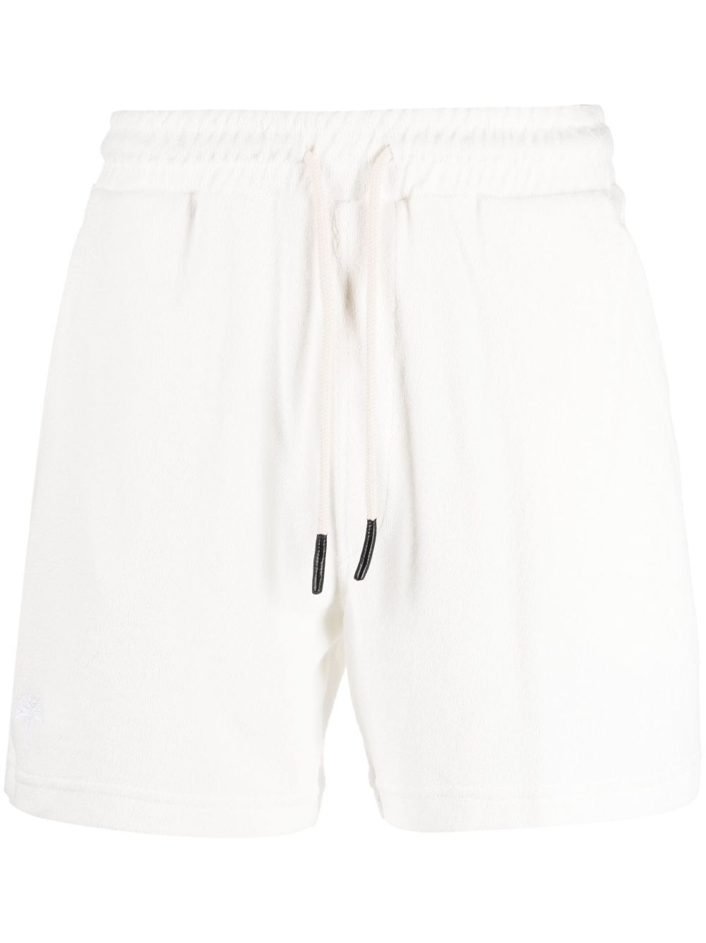 Logo-embroidered terry-cloth shorts - White