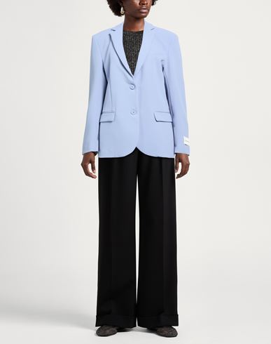 Woman Blazer Sky blue Size M Polyester, Elastane
