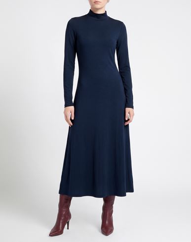 Crochè Woman Midi dress Midnight blue Size M Viscose, Polyamide, Elastane