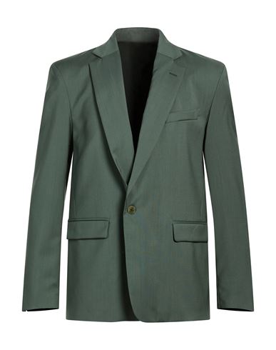 Man Blazer Dark green Size 40 Virgin Wool