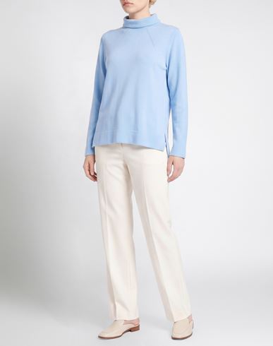 Woman Turtleneck Light blue Size L Wool