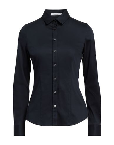 Soluzione Woman Shirt Navy Size 10 Cotton