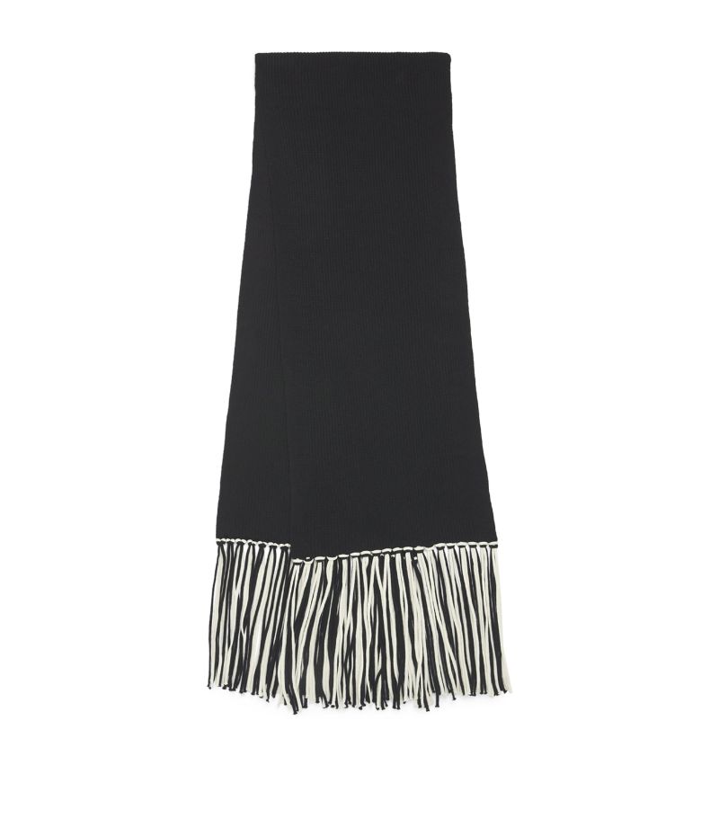 Wool-Cashmere Fringed Scarf
