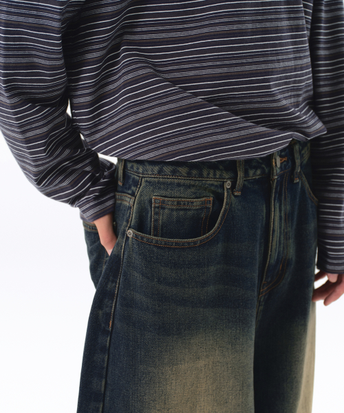 Big Brush Large Balloon Denim Pants