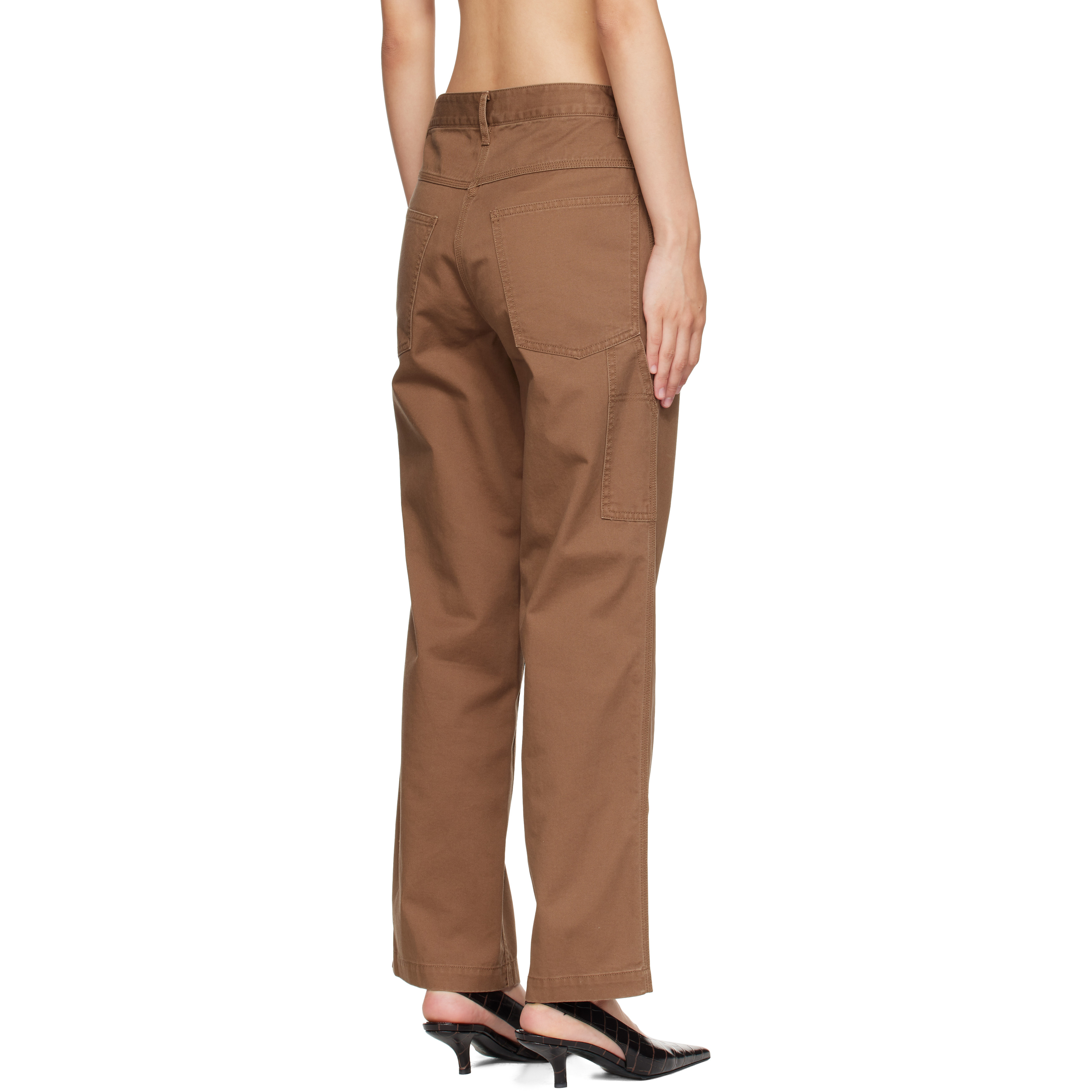 Brown Tabby Wide Chino Pants