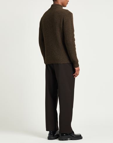 Man Turtleneck Dark green Size L Merino Wool, Polyamide