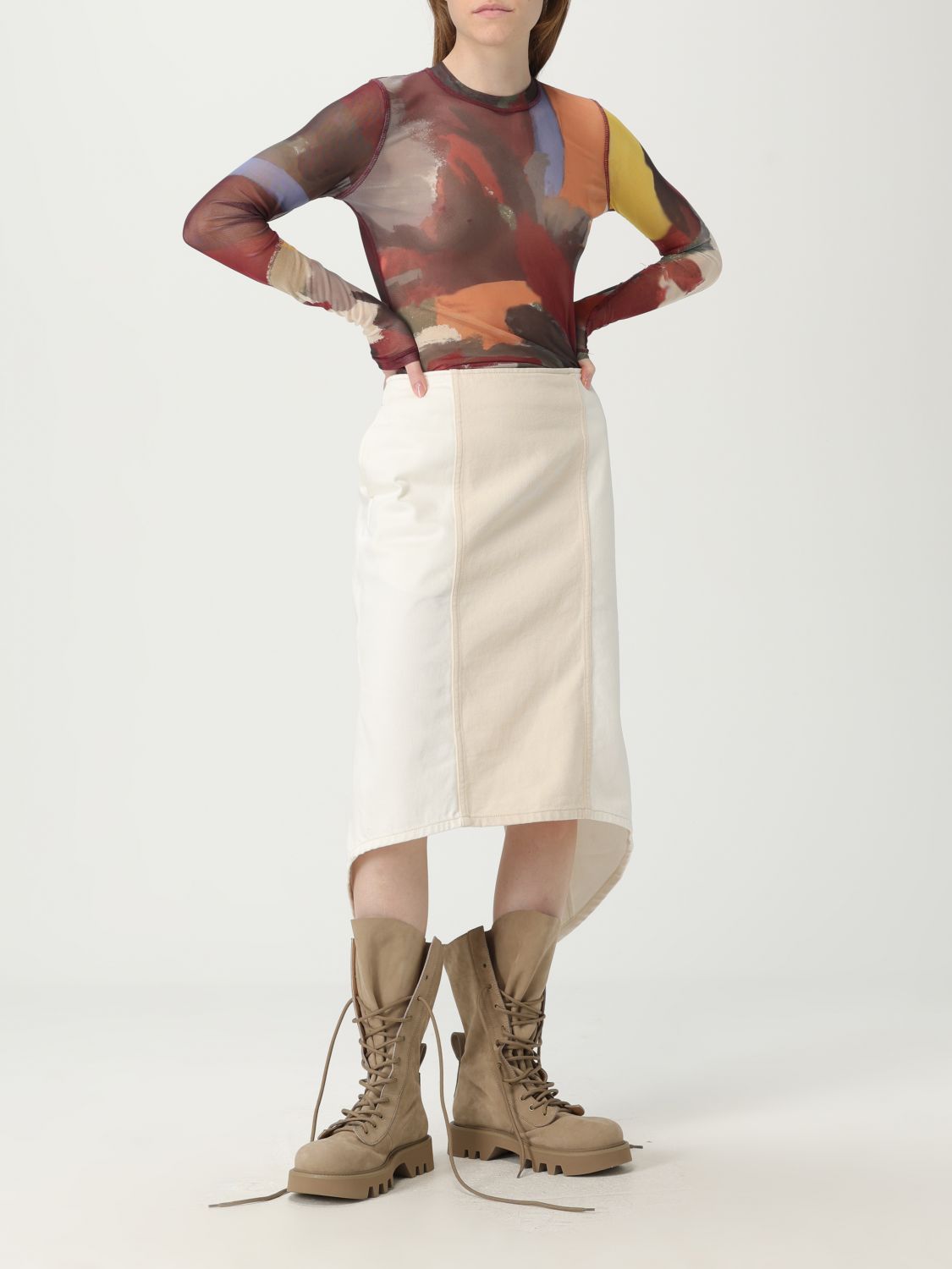 Skirt JW ANDERSON Woman color White