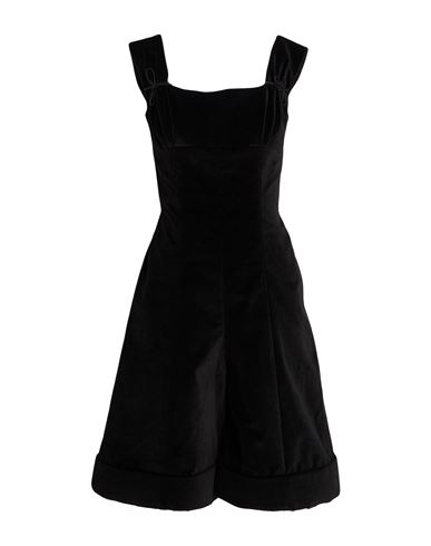 Woman Playsuit Black Size 2 Cotton, Silk