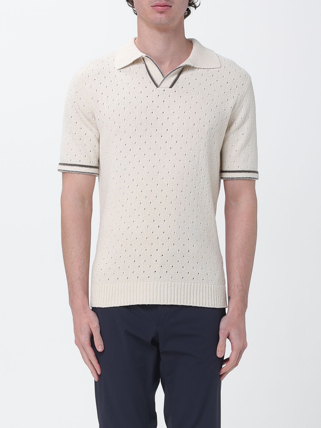 Polo Shirt Men color Butter
