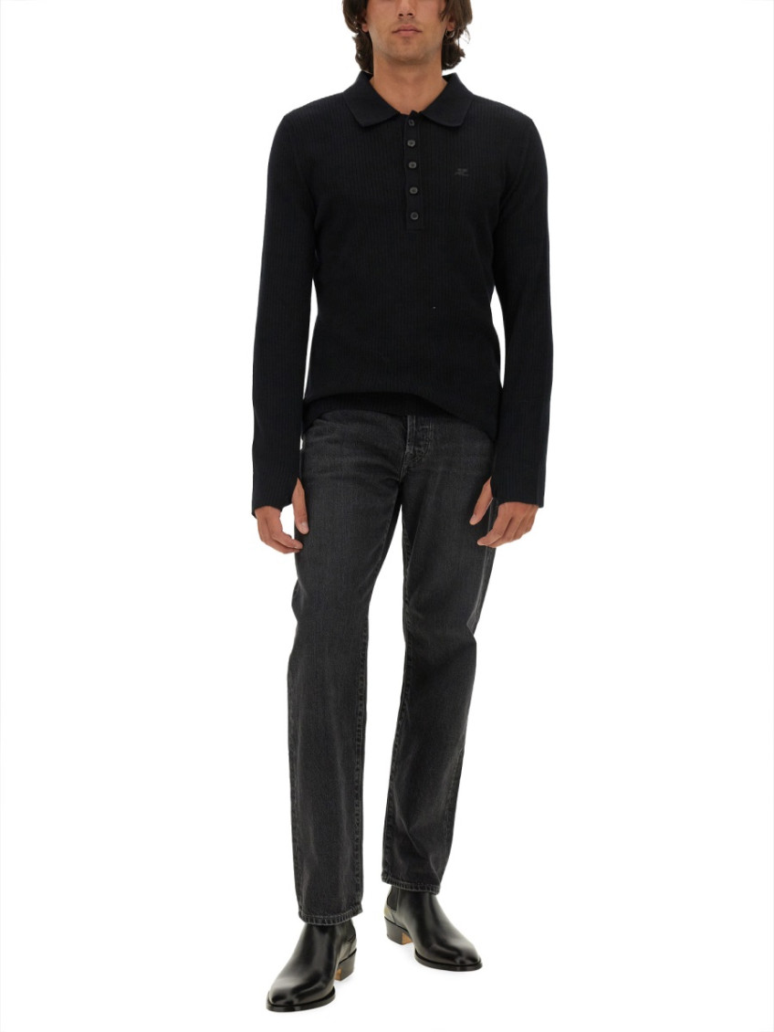 Black Solid Shirt Collar Polo