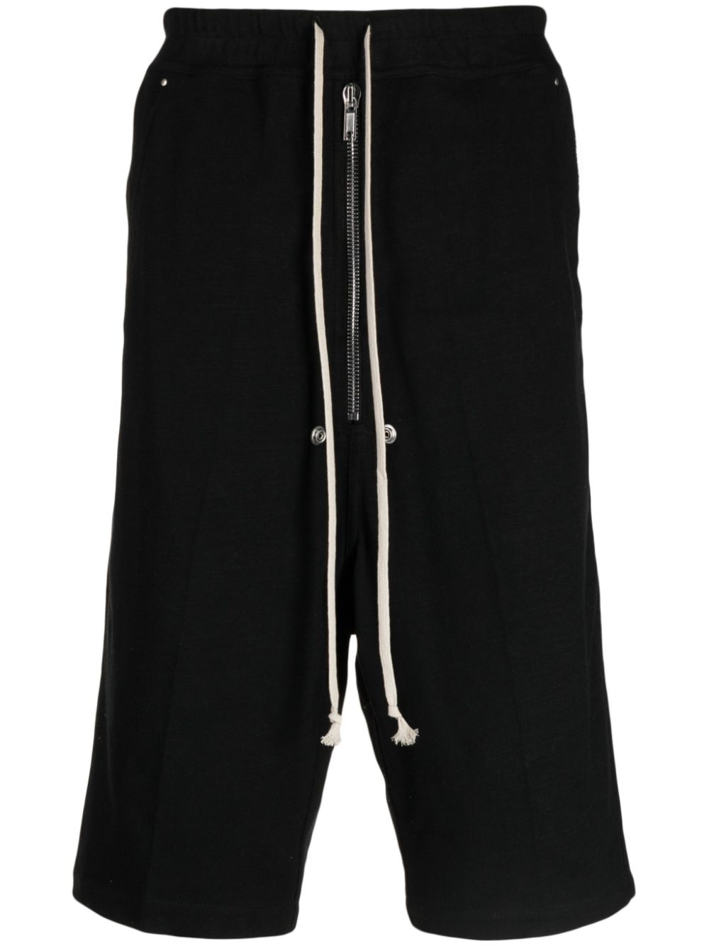 Eyelet-detailing drop-crotch shorts - Grey
