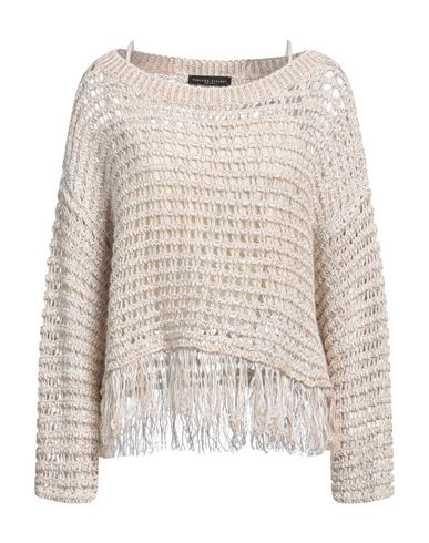 Woman Sweater Beige Size 10 Linen, Mohair wool, Cotton, Polyester