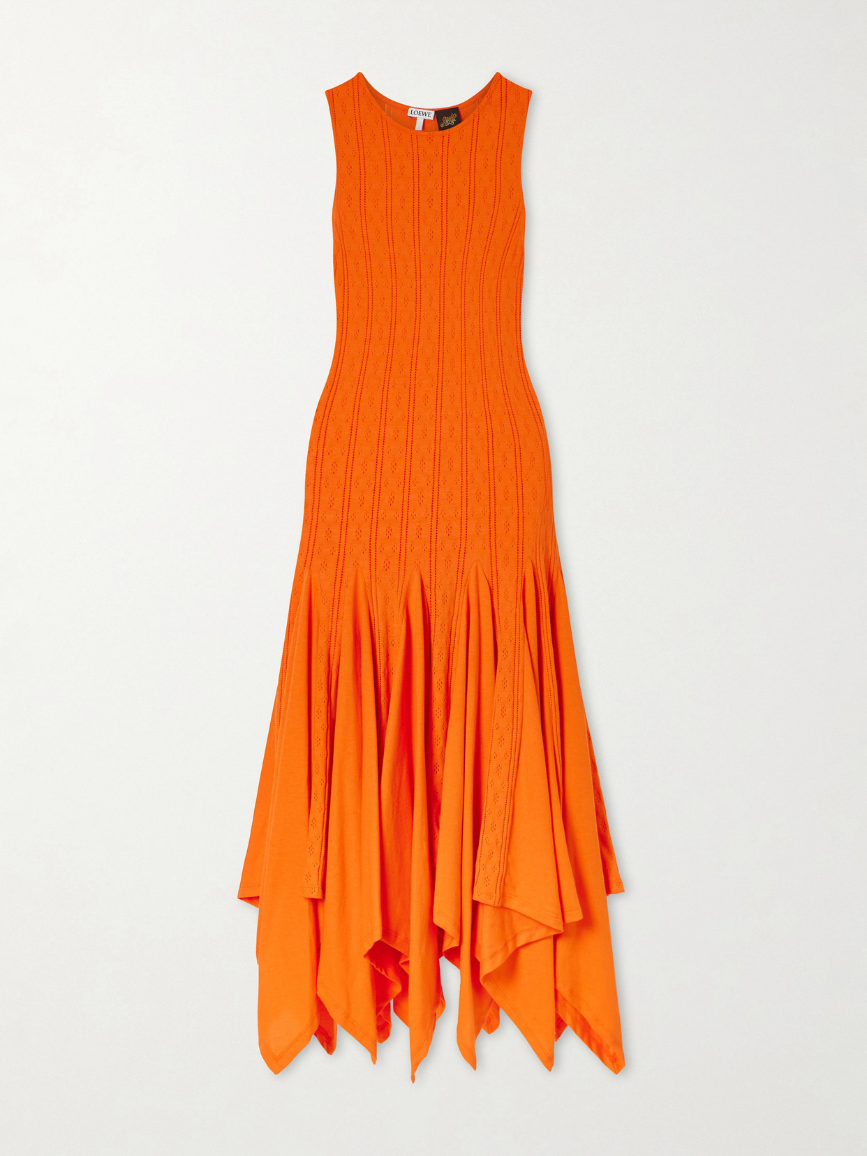 + Paula's Ibiza Pointelle-knit Cotton-jersey Midi Dress