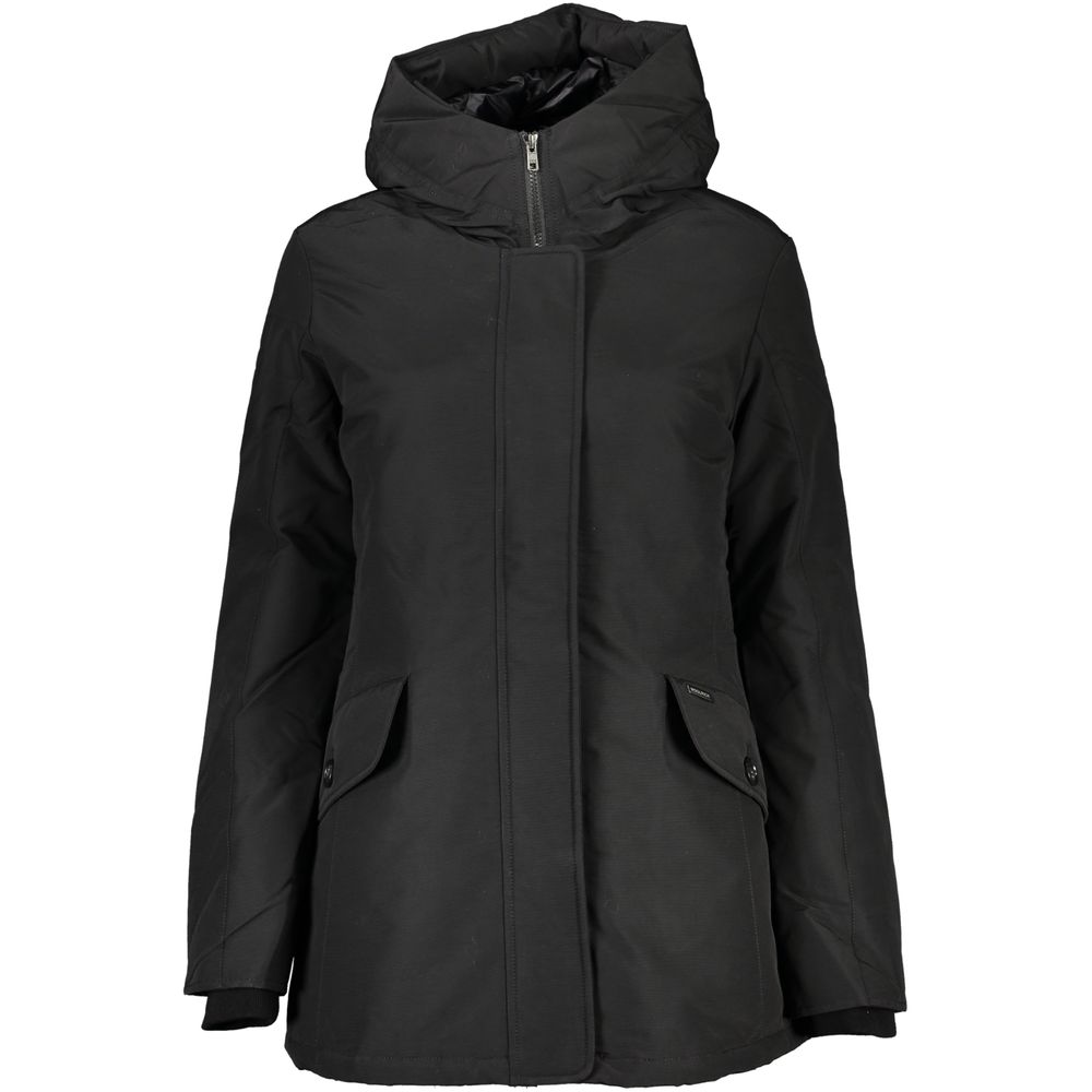 Quilted Cotton Down Jacket — Black