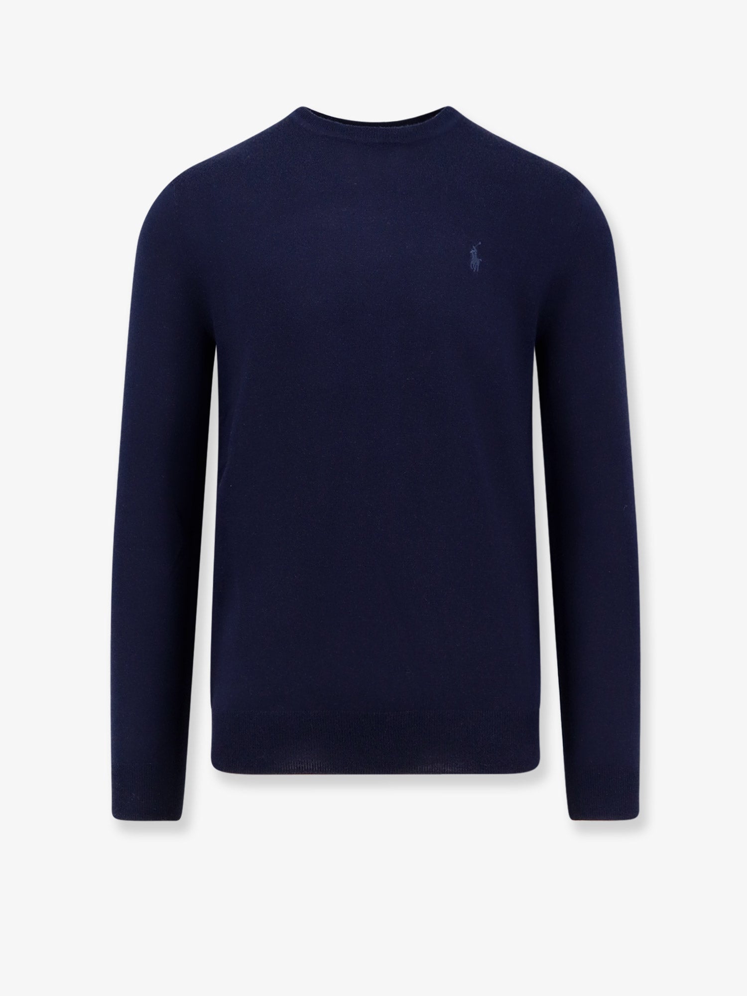 Wool Crew Neck Sweater — Navy