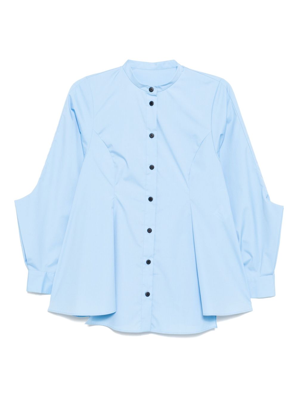 Round collar shirt - Blue