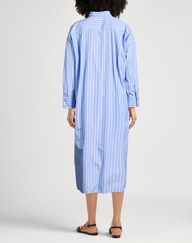 Woman Midi dress Light blue Size 4 Cotton