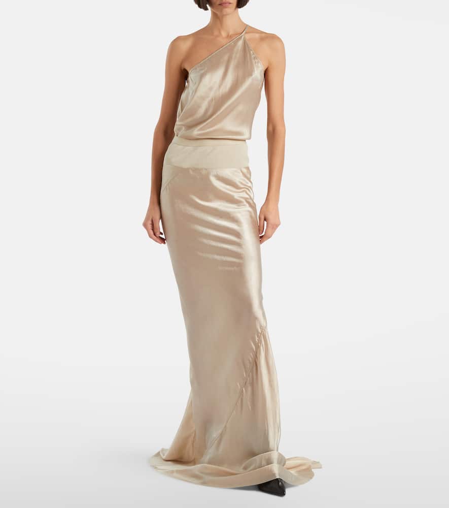 Satin maxi skirt