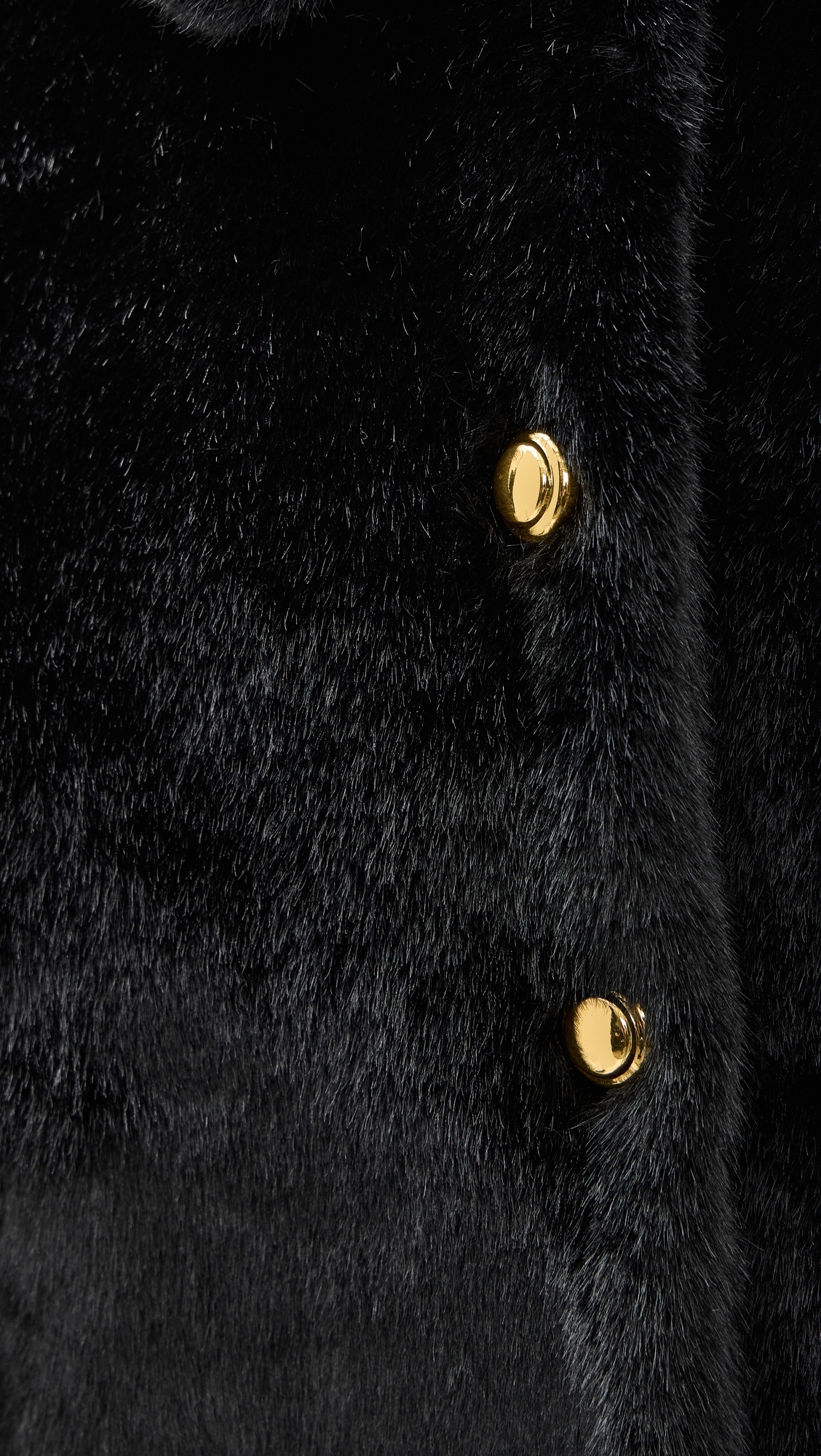 Faux Fur Collared Jacket Black