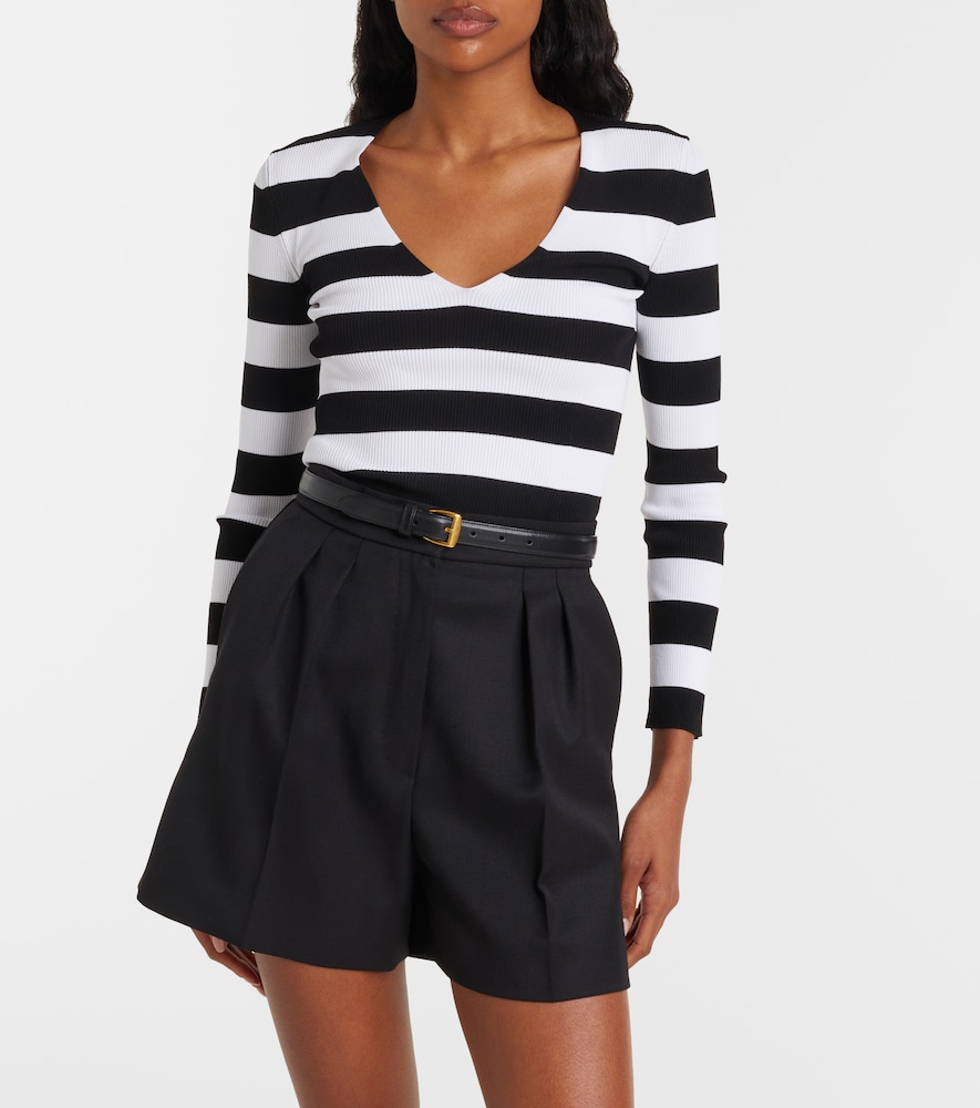 Vello ribbed-knit striped sweater