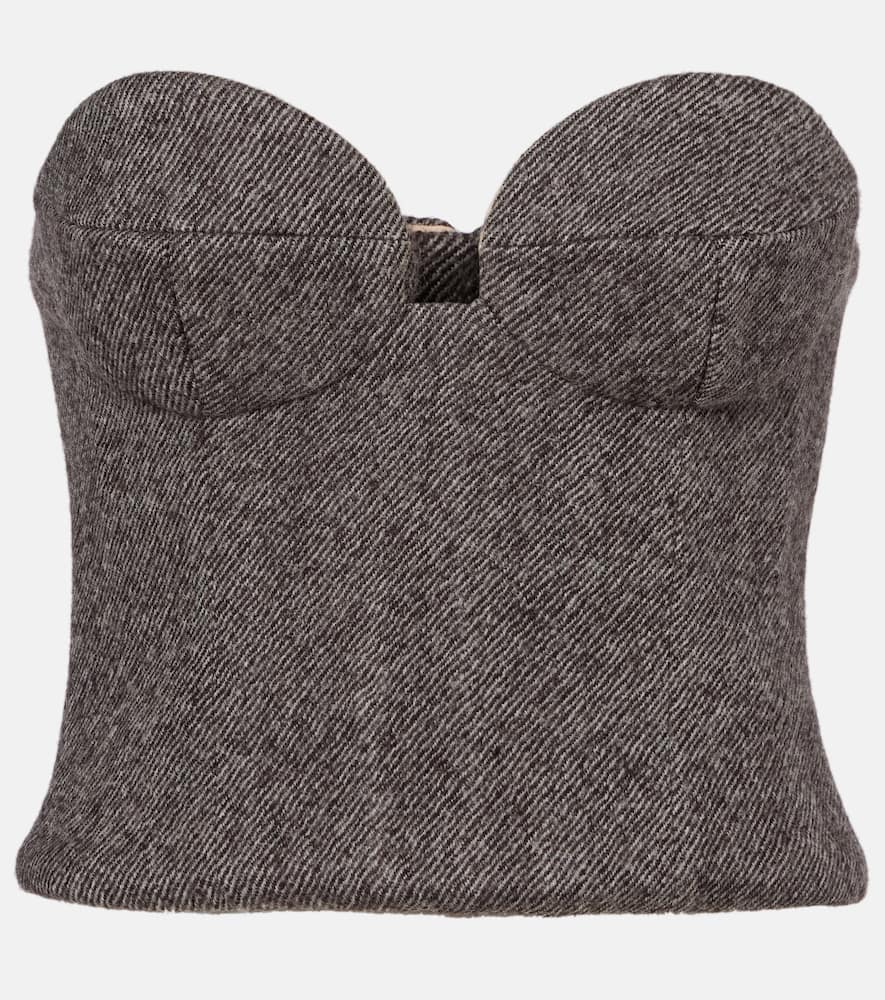 Wool-blend corset
