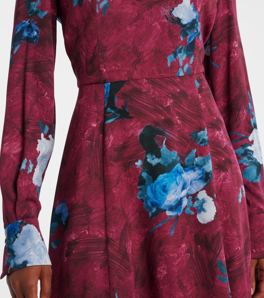 Floral crêpe midi dress