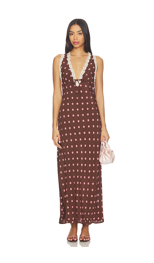 LSPACE Eyes On You Maxi Dress in Brown. XS. Also in L, M
