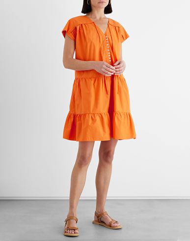 Iris & Ink Woman Mini dress Orange Size 2 Organic cotton