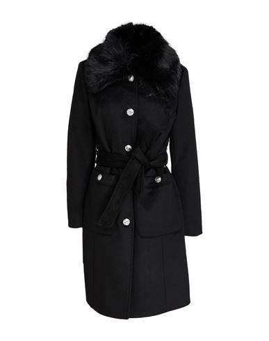 Woman Coat Black Size L Wool, Polyester