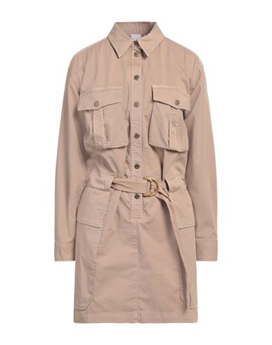 Woman Mini dress Beige Size 4 Cotton, Elastane