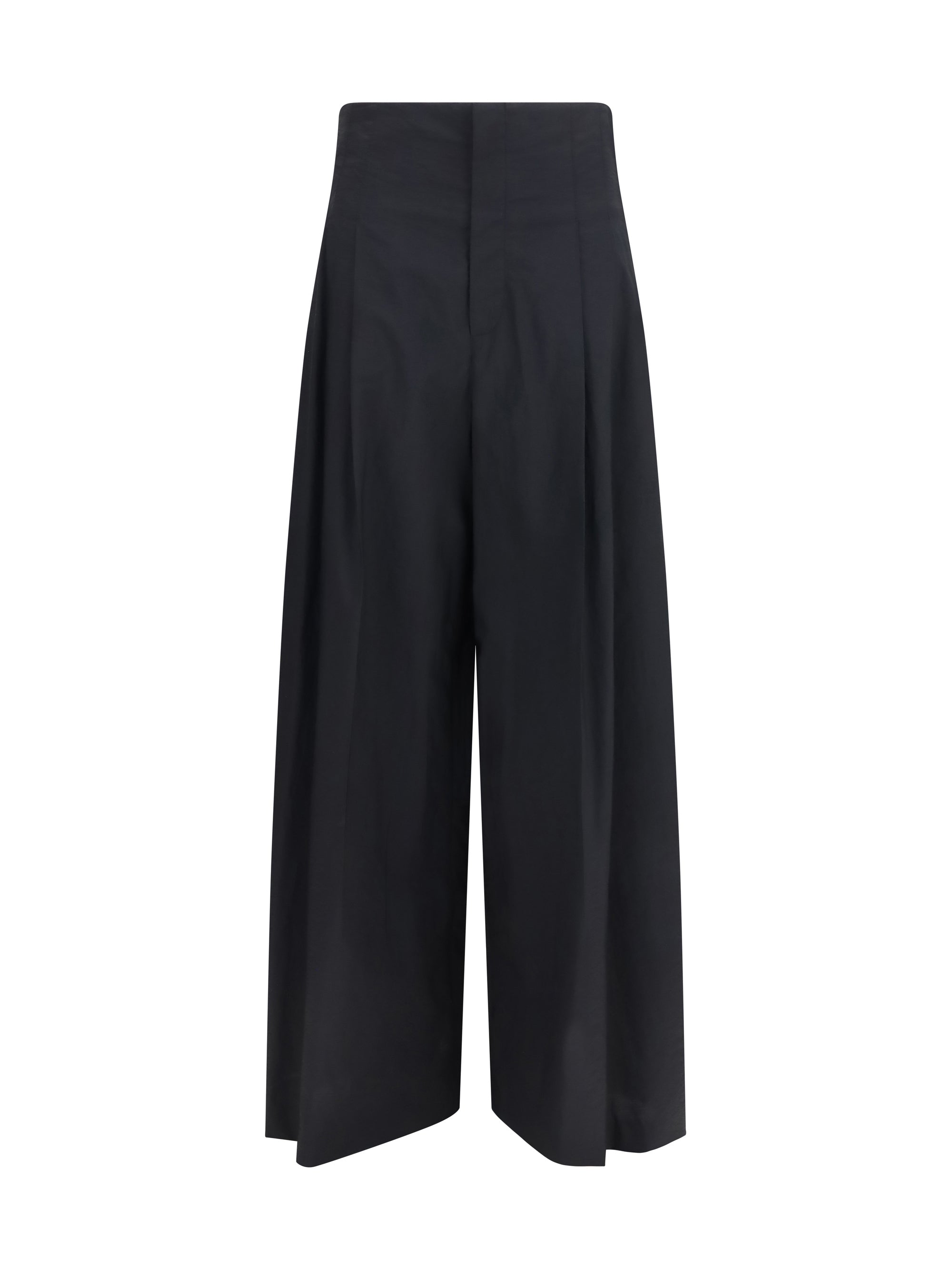 Tech Cotton Poplin Trousers — Black