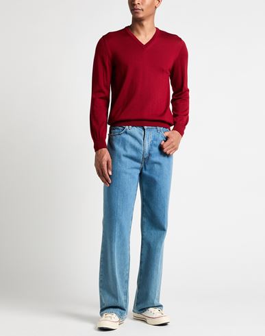 Man Sweater Brick Size 44 Merino Wool