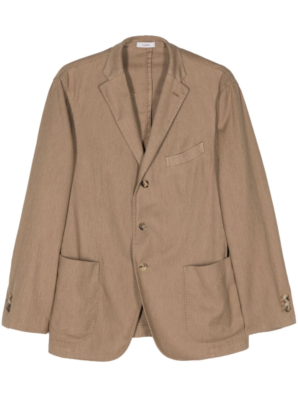 - Cotton Blend Single-breasted Jacket