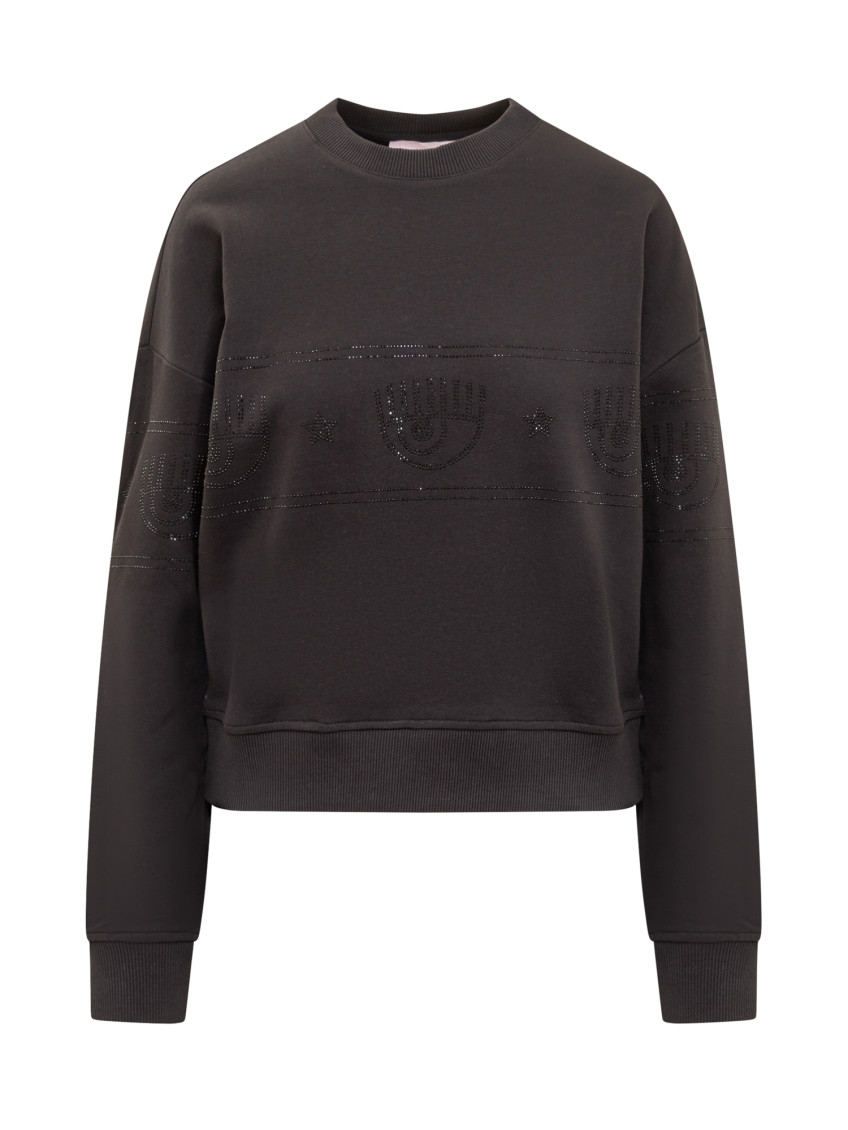 Eyelike Detailed Crewneck Sweatshirt