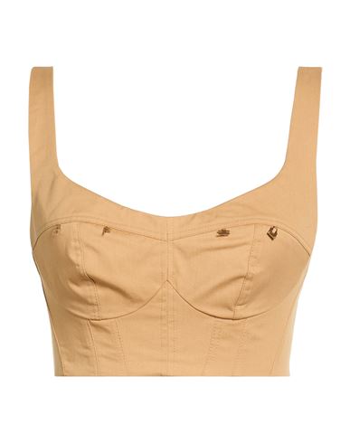 Woman Top Camel Size 4 Cotton