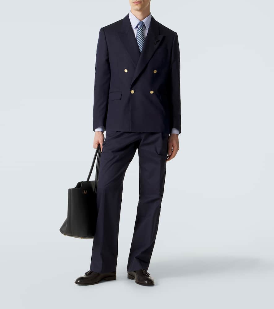 Wool, cashmere, and silk blazer