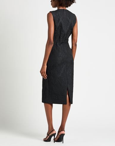 Woman Midi dress Black Size 6 Polyester, Cotton, Viscose