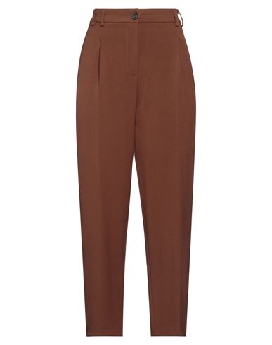 Woman Pants Brown Size 10 Polyester, Viscose, Elastane