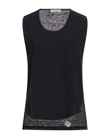 Woman Top Midnight blue Size 10 Silk, Linen