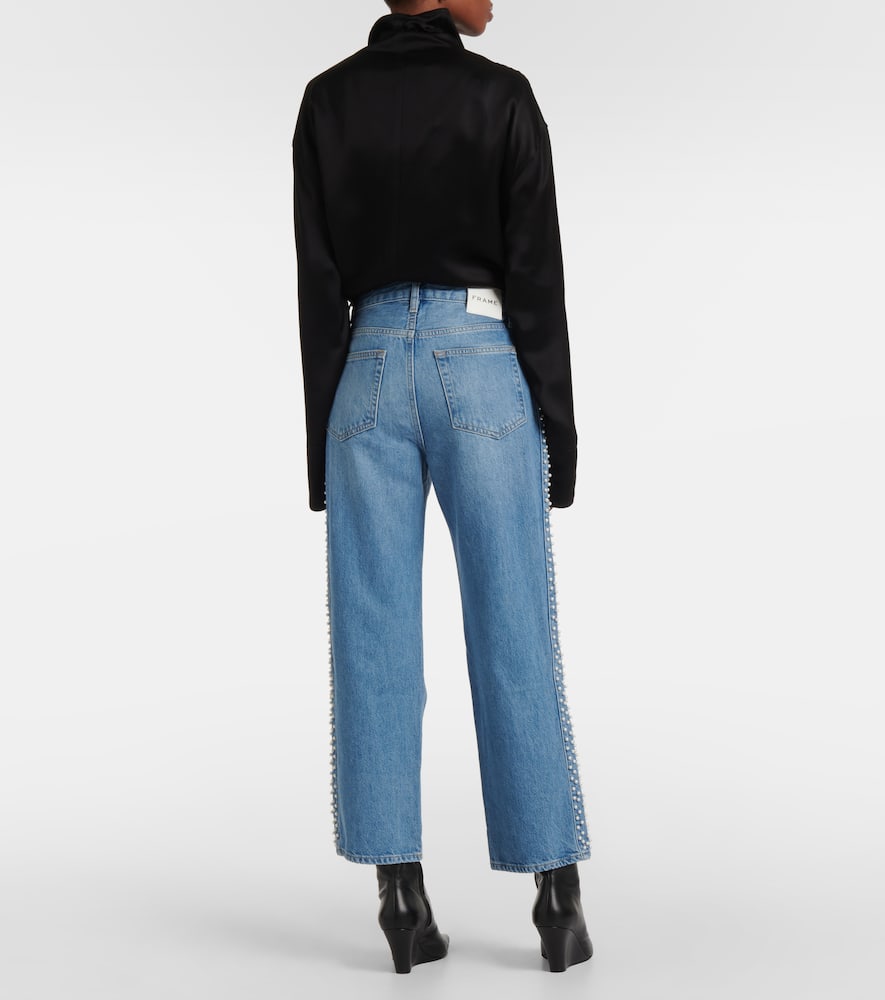 Atelier Le Jane embellished cropped jeans