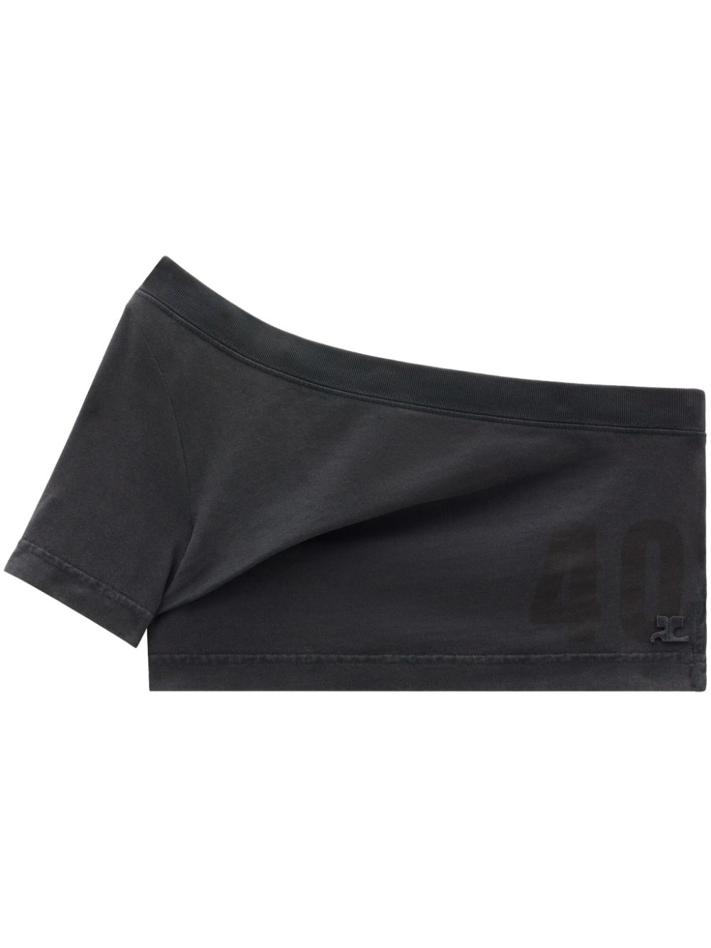 Tuba asymmetric cropped top - Grey