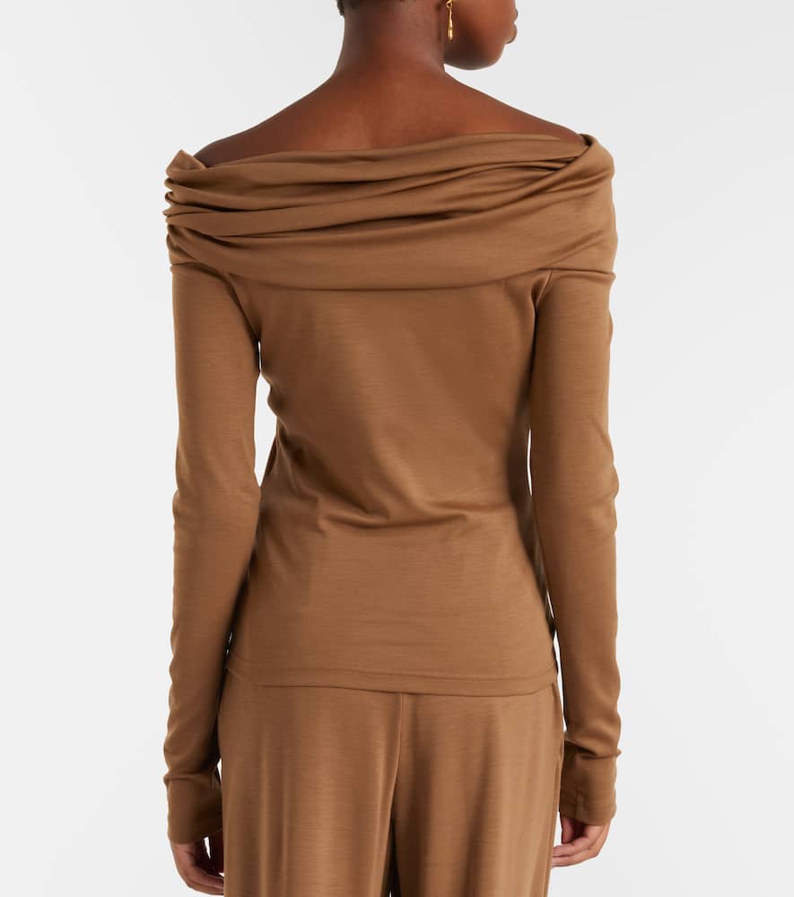 Orafo draped virgin wool top
